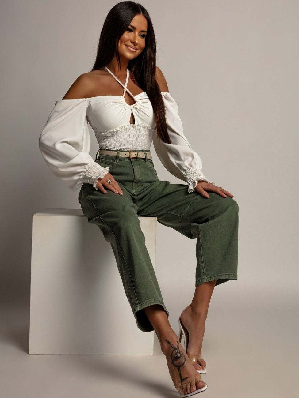 ELEGANCKA BLUZKA HISZPANKA AZARA BIAŁA