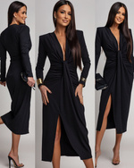 DOPASOWANA SUKIENKA Midi Julia czarna