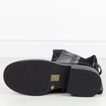 Eleganckie Kozaki ze Skóry Naturalnej czarne