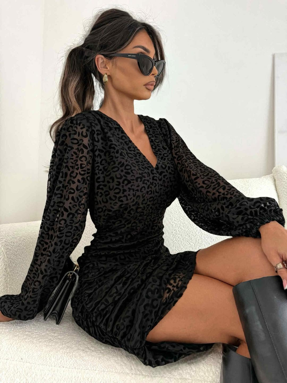 Elegancka mini Sukienka Rosa czarna