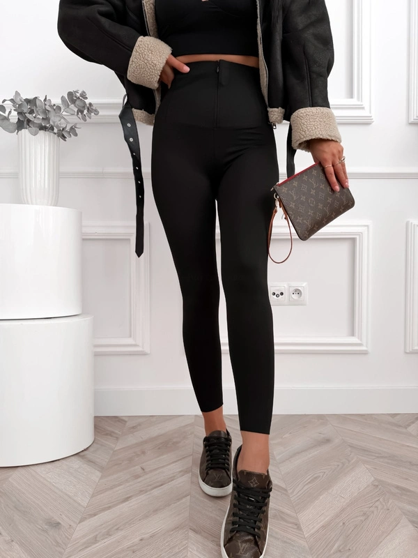 Legginsy damskie modelujące wysoki stan sportowe fitness trening casual