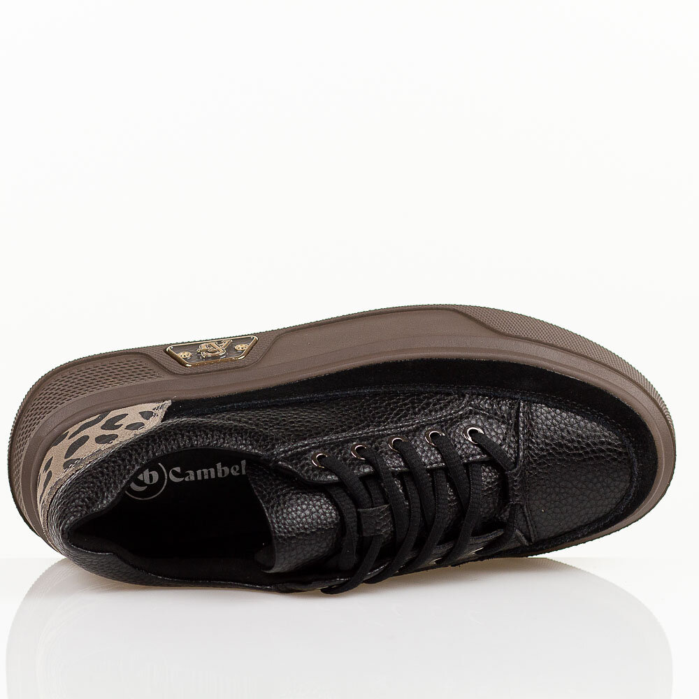 Skórzane półbuty damskie  na platformie beżowe