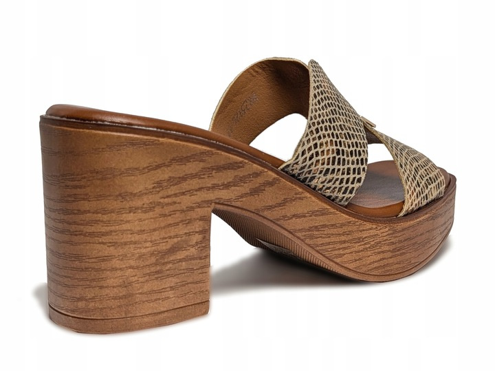 Klapki Olivia na obasie złoty wąż