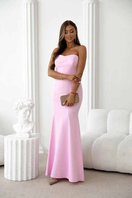 Elegancka Sukienka Maxi wieczorowa  MELISA różowy