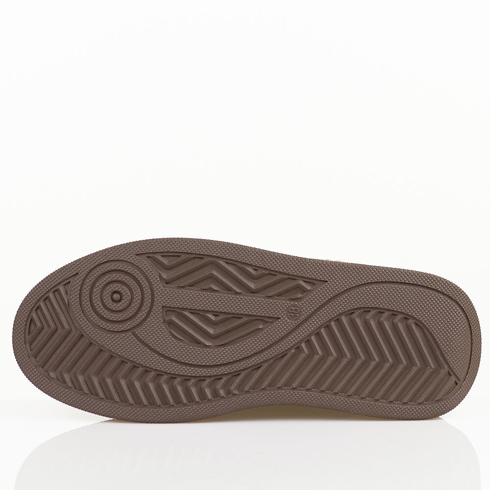 Skórzane półbuty damskie  na platformie beżowe