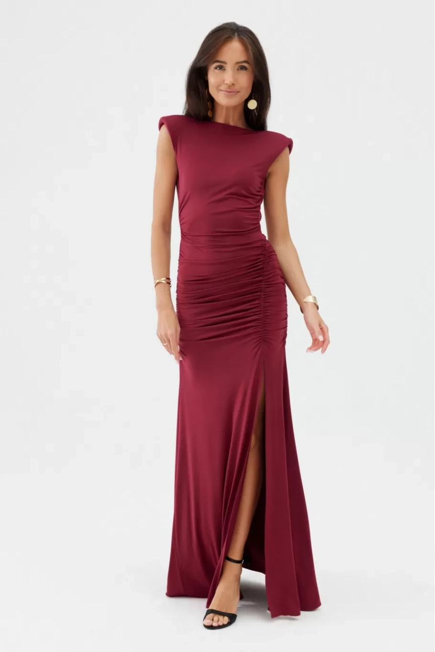 Aurelia - sukienka maxi w kolorze bordowym