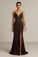 Elegancka  SUKIENKA MAXI PREMIUM Asha czekoladowy