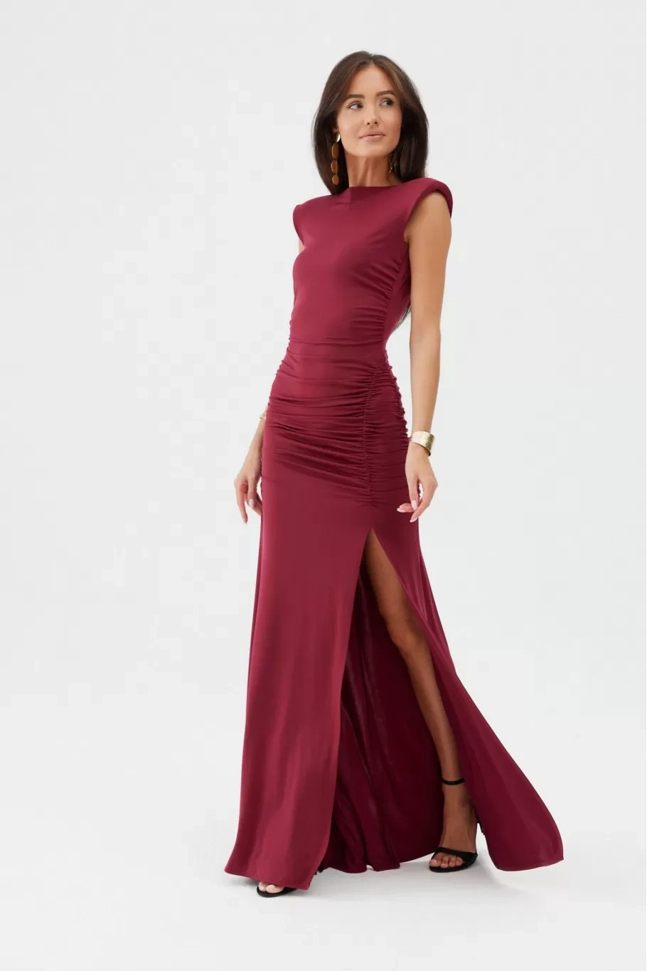 Aurelia - sukienka maxi w kolorze bordowym