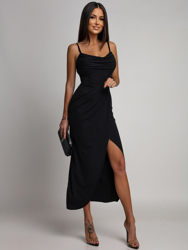 DOPASOWANA SUKIENKA MAXI Rachel  CZARNA