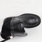 Eleganckie Kozaki ze Skóry Naturalnej czarne