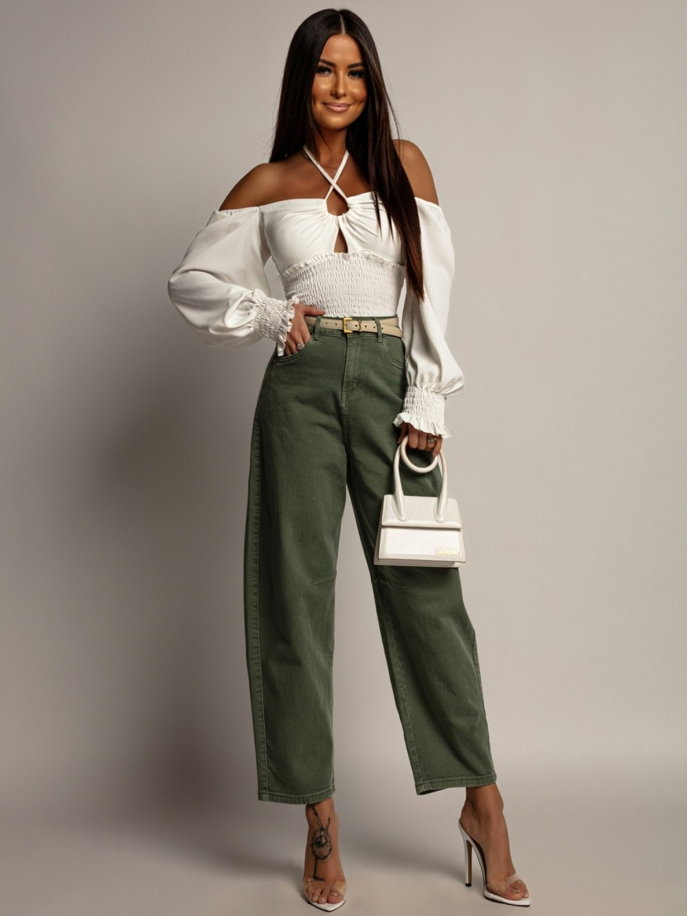 ELEGANCKA BLUZKA HISZPANKA AZARA BIAŁA