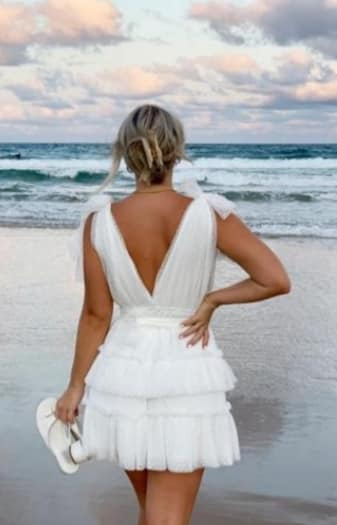 SUKIENKA LARA HISZPANKA TIULOWA Z KORONKAMI- ecru