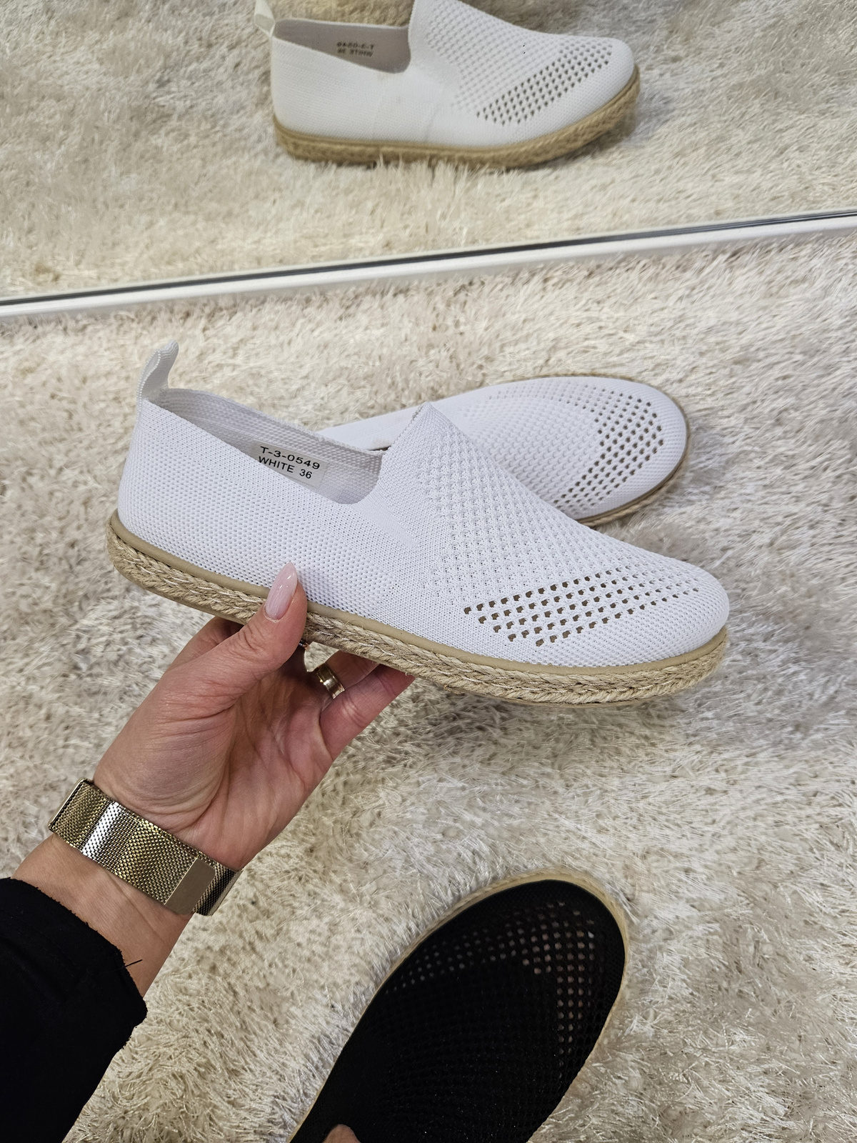 Damskie espadryle płaski obcas białe
