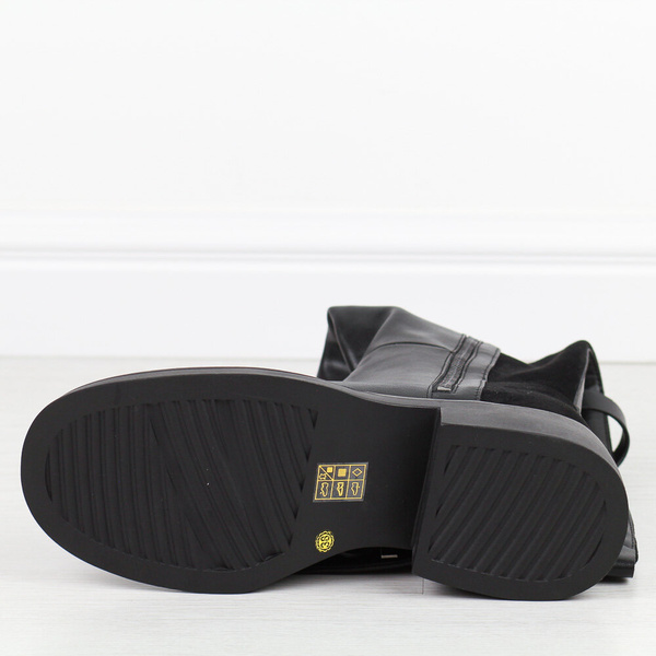 Eleganckie Kozaki ze Skóry Naturalnej czarne