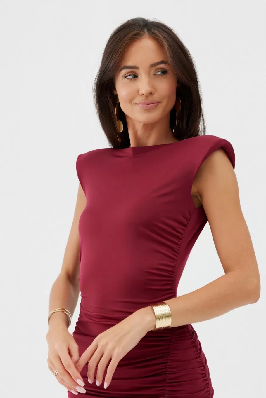 Aurelia - sukienka maxi w kolorze bordowym
