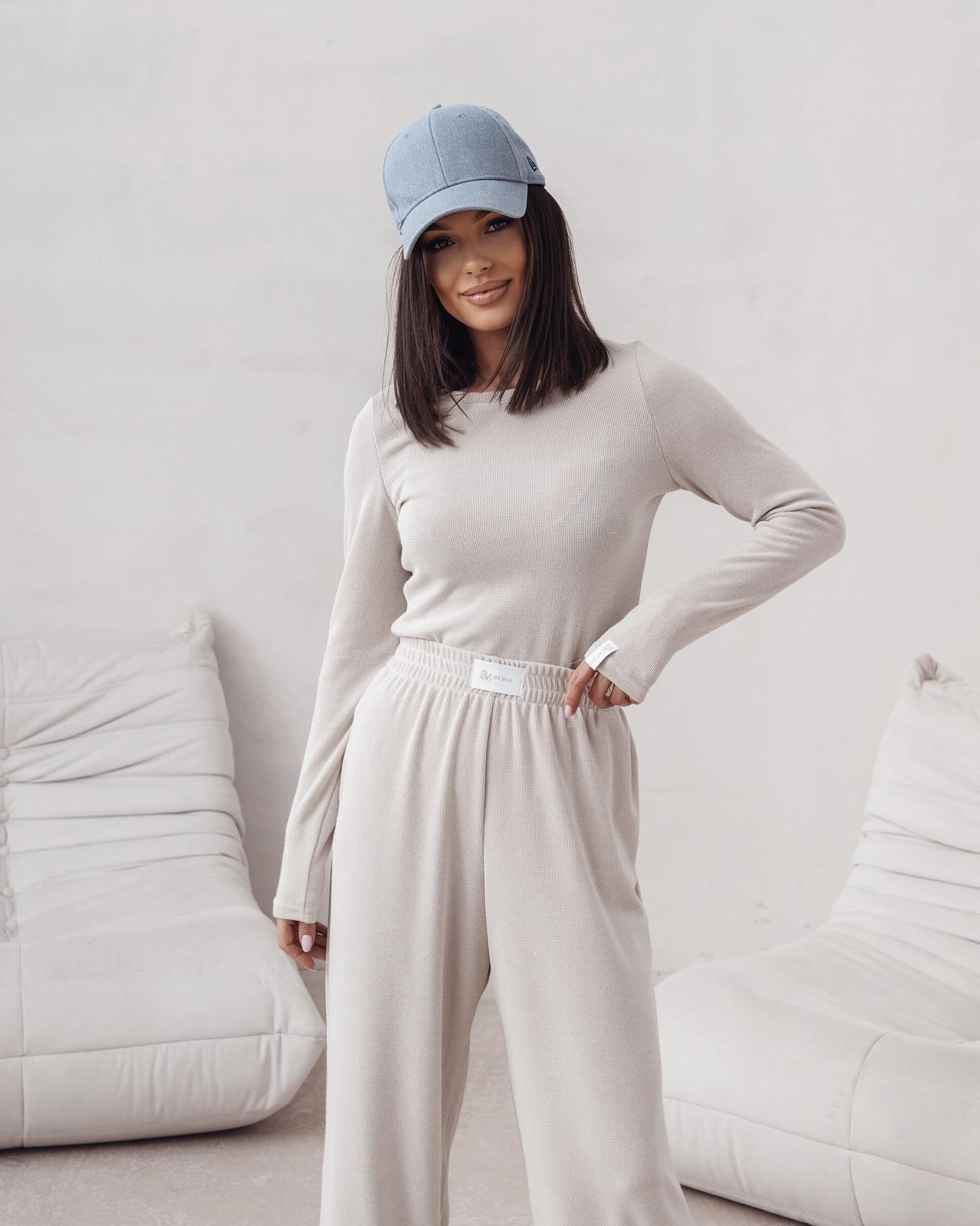 Komplet dresowy  2w1 Hanna  dzianinowy beżowy