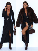 ELEGANCKA DOPASOWANA SUKIENKA MAXI Ava czarna