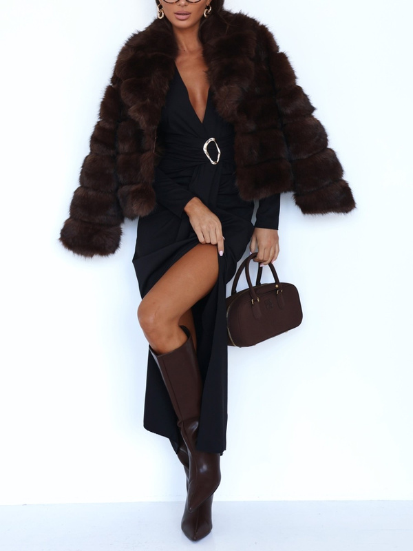 ELEGANCKA DOPASOWANA SUKIENKA MAXI Ava czarna