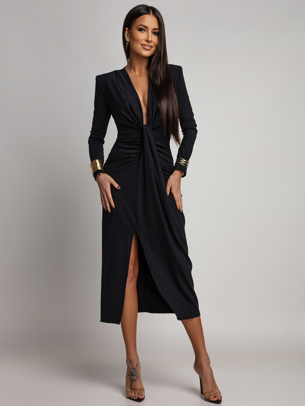 DOPASOWANA SUKIENKA Midi Julia czarna