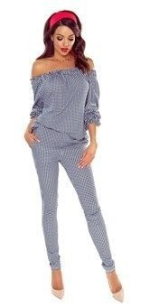 ELASTYCZNE SPODNIE W KRATKĘ