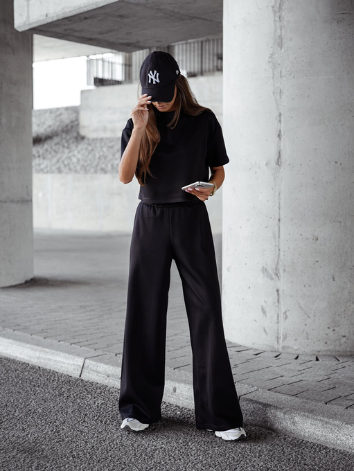 Komplet 2 w 1 Premium spodnie+ top  Merc czarny