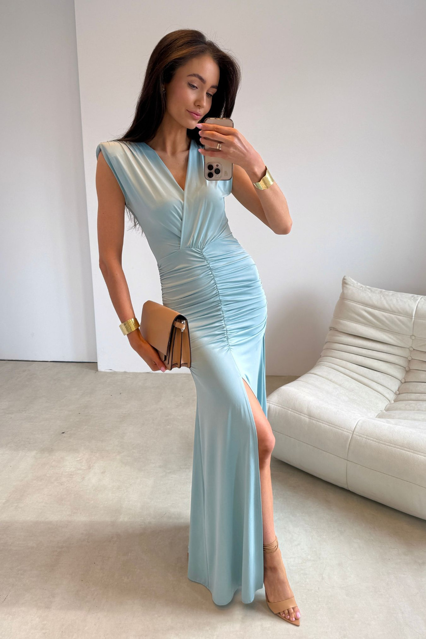 Noelia - sukienka maxi w kolorze  miętowym