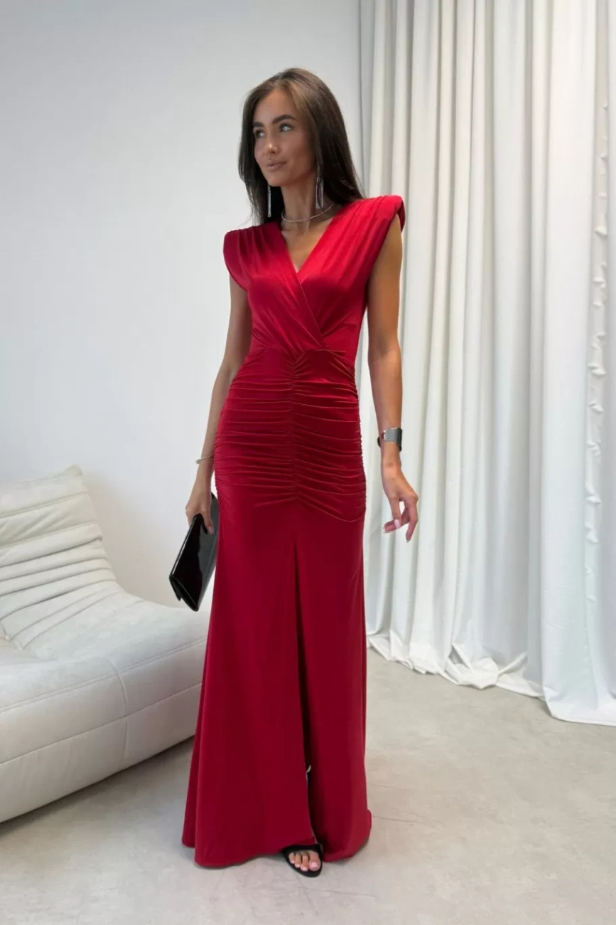 Noelia - sukienka maxi w kolorze  czerwonym