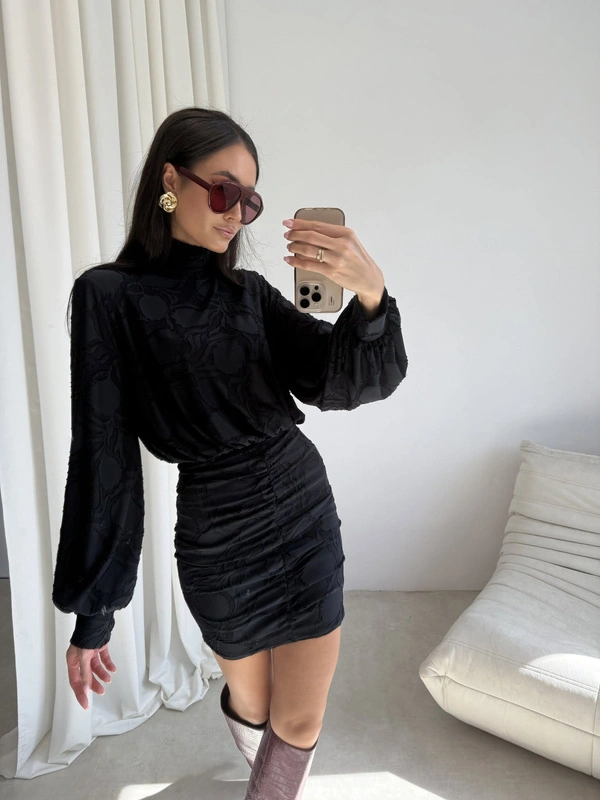 SUKIENKA MINI LAVINIA PRINT CZARNA