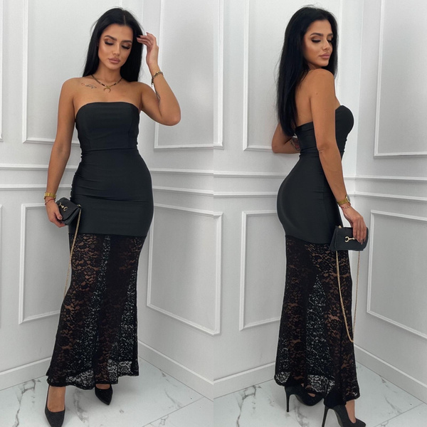 Długa czarna sukienka ołówkowa – elegancka propozycja na karnawał
