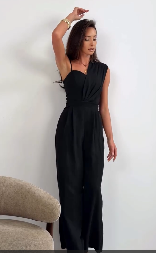 Elegancki KOMBINEZON DAMSKI Linde czarny