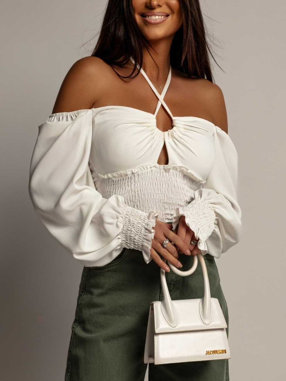 ELEGANCKA BLUZKA HISZPANKA AZARA BIAŁA