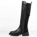 Eleganckie Kozaki ze Skóry Naturalnej czarne