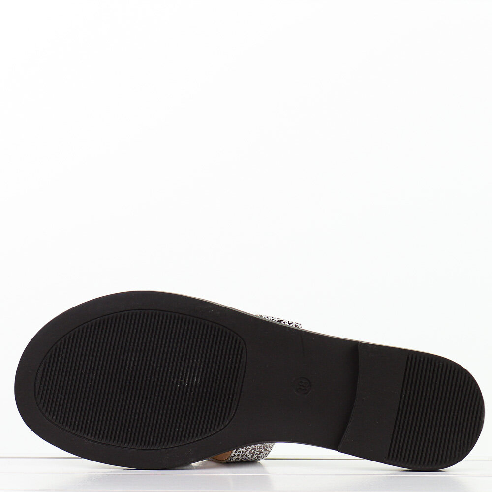 Klapki Suzi  eko skóra  jasno złoty