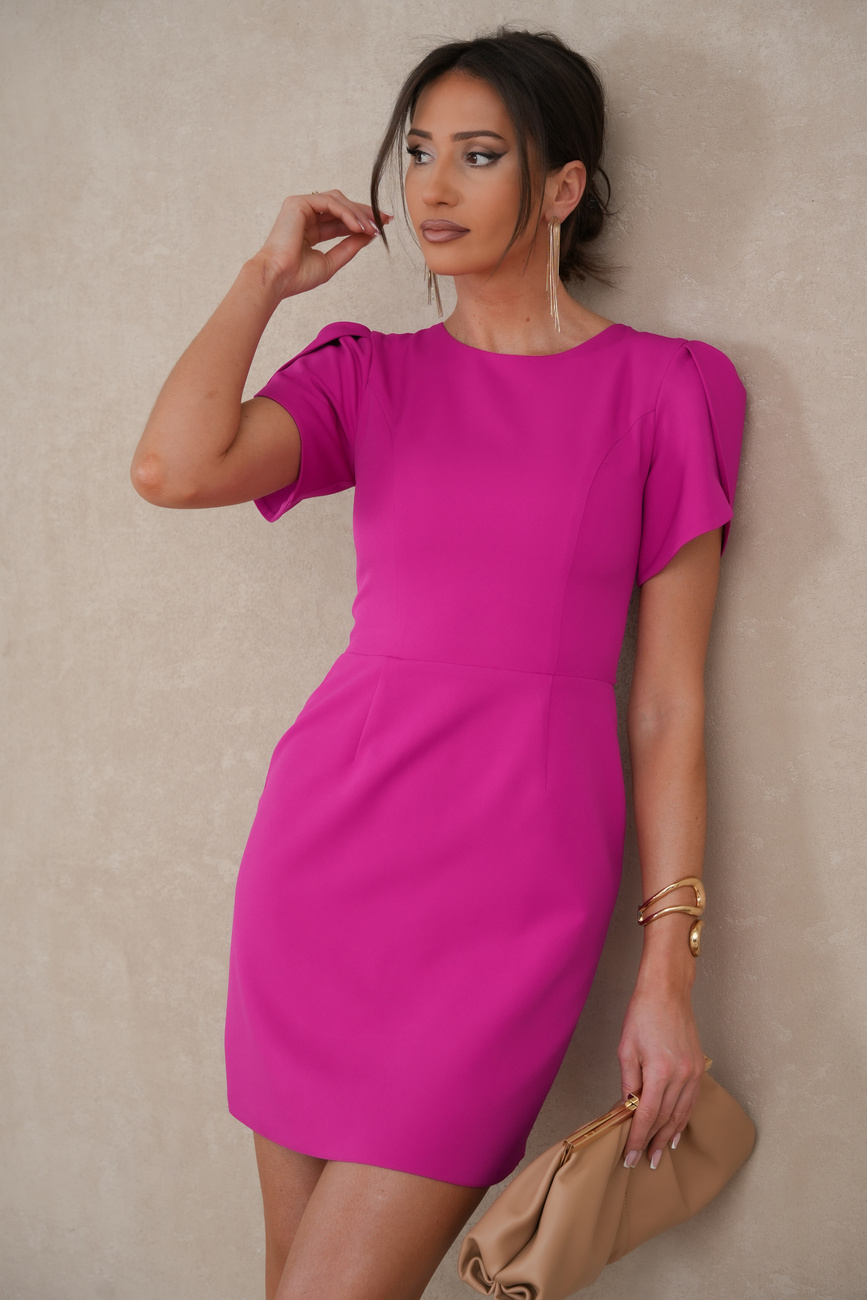 Elegancka mini Sukienka Bianca  fuksja