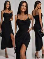 DOPASOWANA SUKIENKA MAXI Rachel  CZARNA