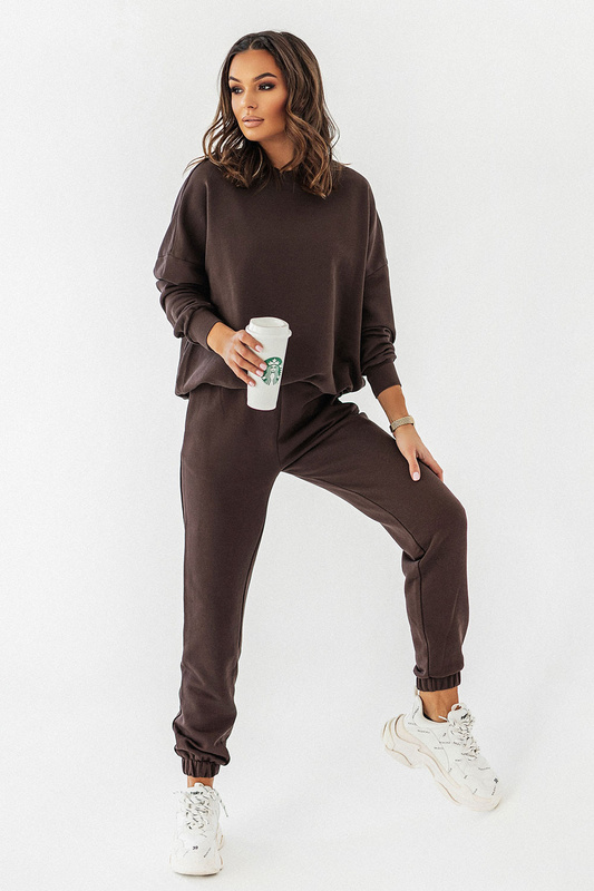 Czekoladowa Bluza Oversize Morelli