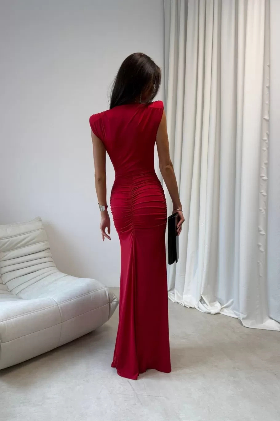 Noelia - sukienka maxi w kolorze  czerwonym