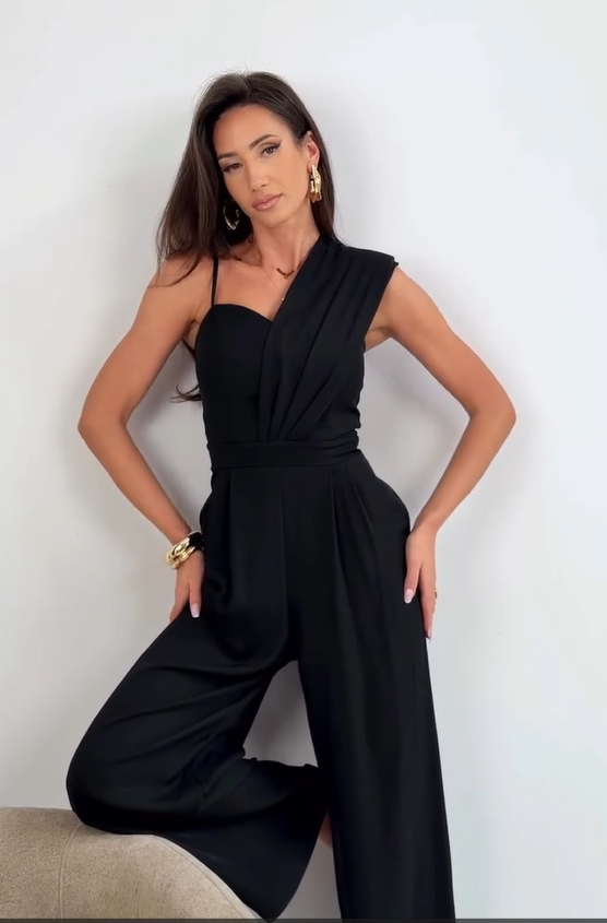 Elegancki KOMBINEZON DAMSKI Linde czarny