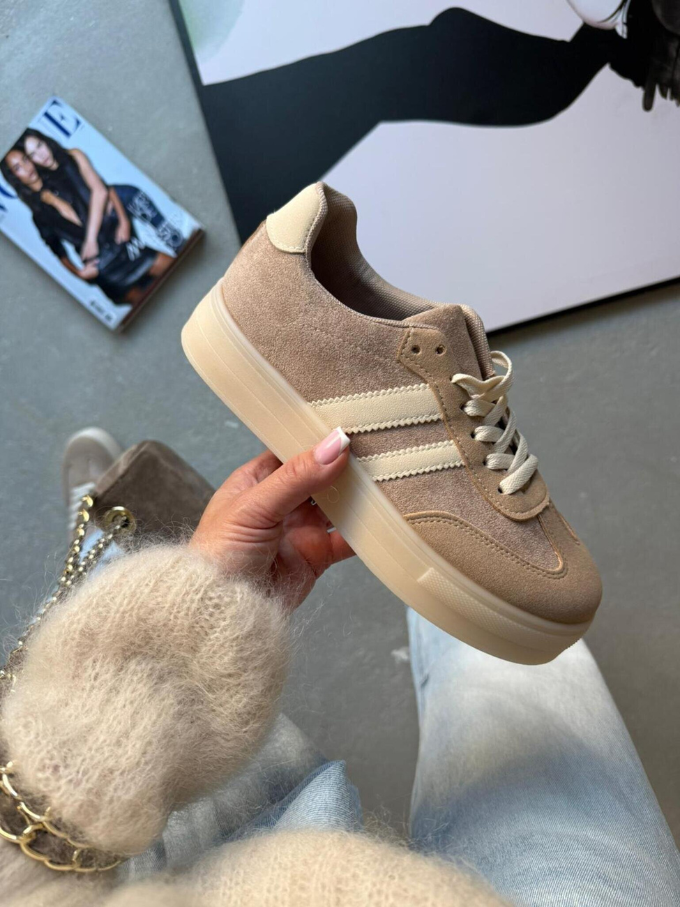 Trampki Spectrum  beżowe 