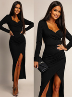 ELEGANCKA DOPASOWANA SUKIENKA MAXI Ashley czarna