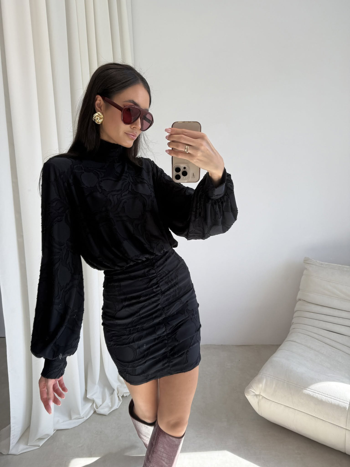 SUKIENKA MINI LAVINIA PRINT CZARNA