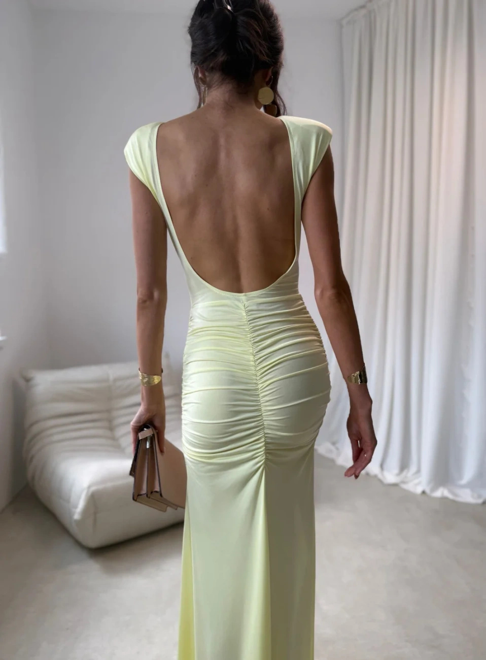 Aurelia - sukienka maxi w kolorze żółtym