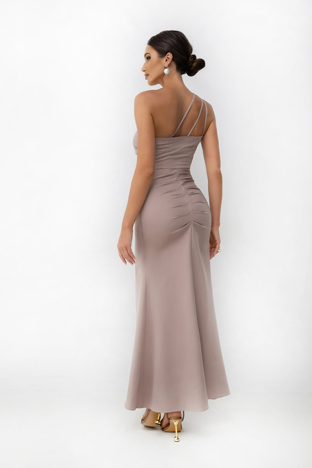 Elegancka dopasowama sukienka maxi JENNY fango
