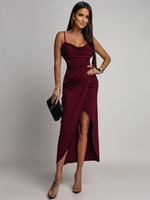 DOPASOWANA SUKIENKA MAXI Rachel  bordowa