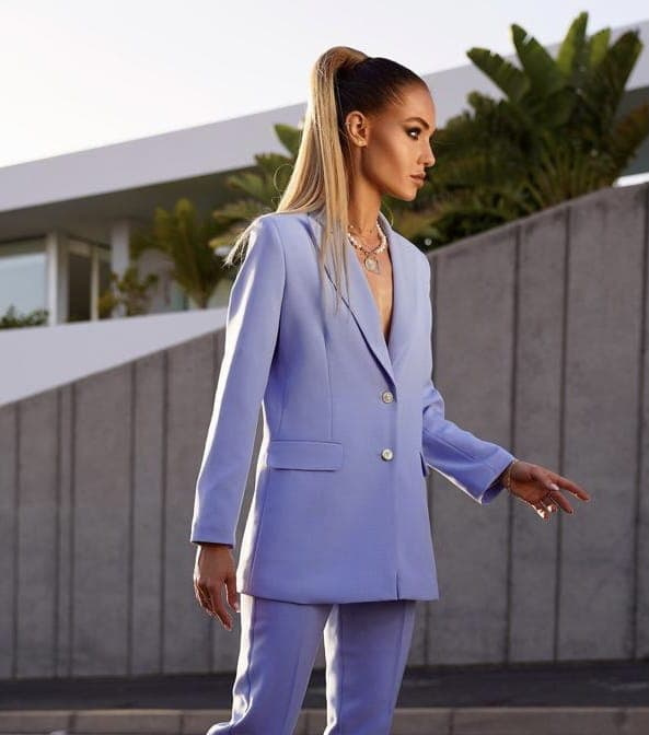 Spodnie cygaretki  Nicol- błękitny