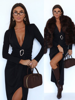 ELEGANCKA DOPASOWANA SUKIENKA MAXI Ava czarna