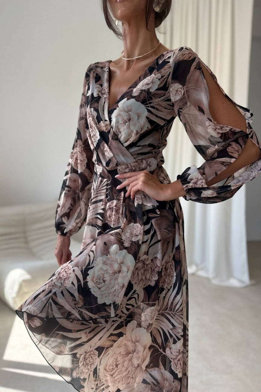 Coralie - sukienka maxi w kolorze beżowym