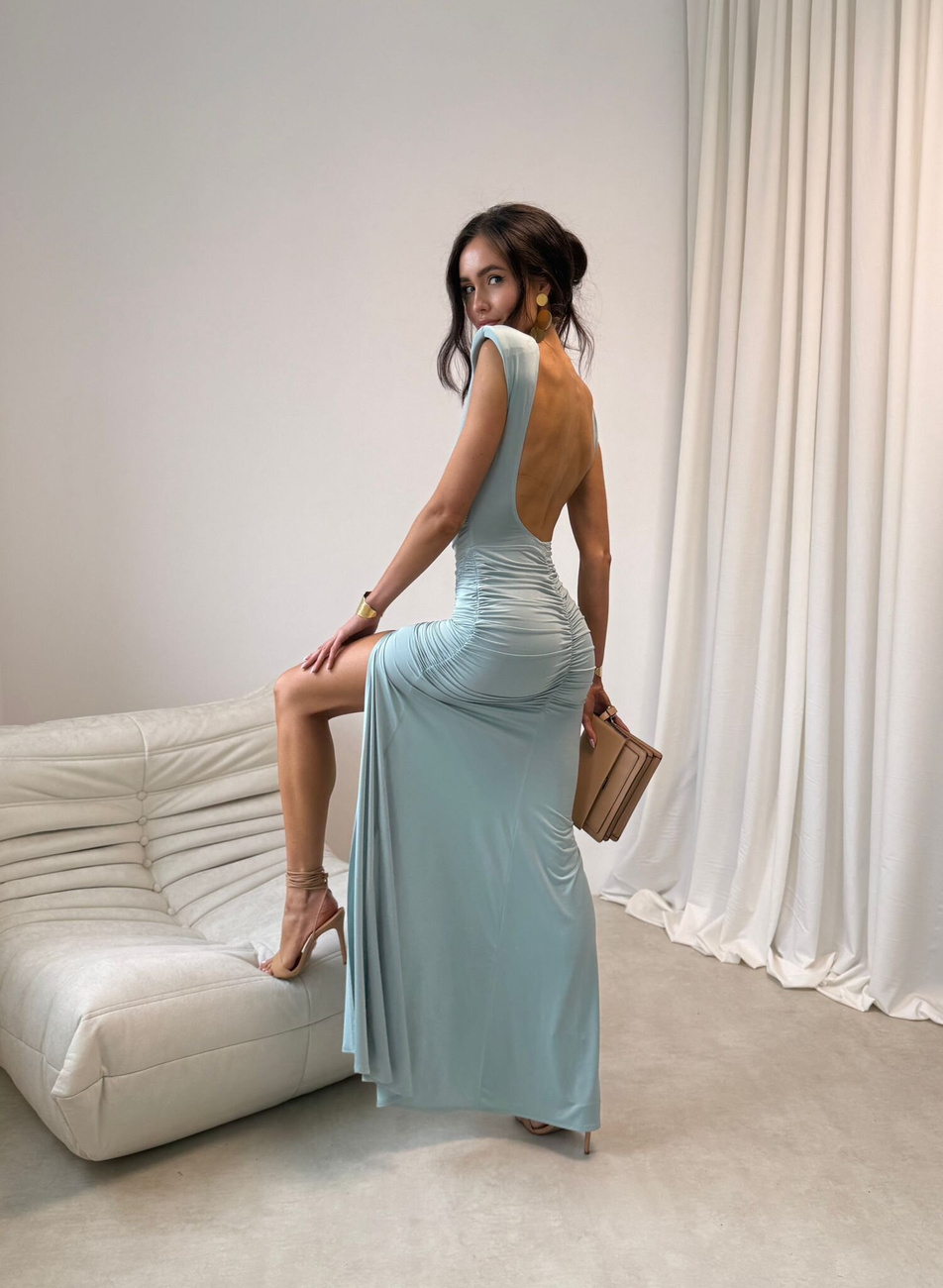 Aurelia - sukienka maxi w kolorze miętowym