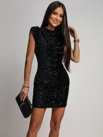 Elegancka Mini Sukienka cekinowa Olivia czarna