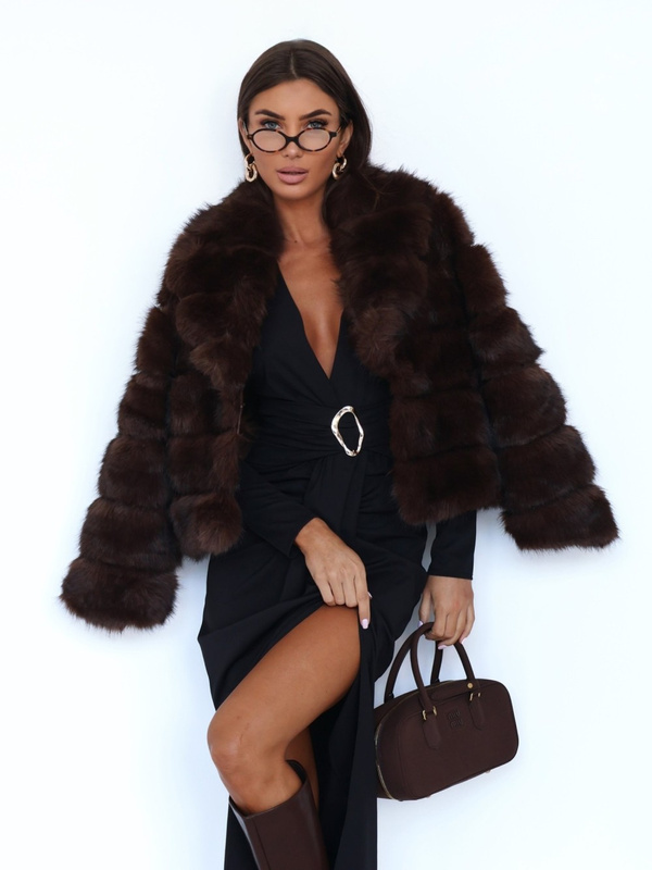 ELEGANCKA DOPASOWANA SUKIENKA MAXI Ava czarna